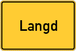 Place name sign Langd