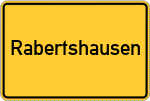 Place name sign Rabertshausen