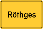 Place name sign Röthges