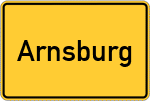 Place name sign Arnsburg, Hessen