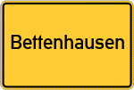 Place name sign Bettenhausen, Kreis Gießen