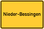 Place name sign Nieder-Bessingen