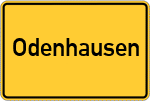 Place name sign Odenhausen