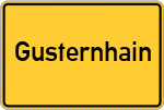 Place name sign Gusternhain