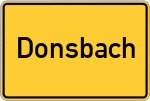 Place name sign Donsbach