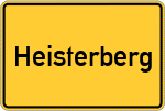 Place name sign Heisterberg, Dillkreis
