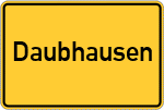 Place name sign Daubhausen