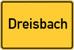 Place name sign Dreisbach, Kreis Wetzlar