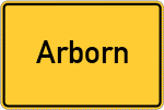 Place name sign Arborn