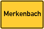 Place name sign Merkenbach