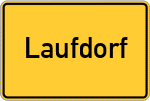 Place name sign Laufdorf