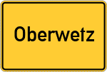 Place name sign Oberwetz