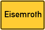 Place name sign Eisemroth