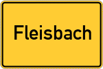 Place name sign Fleisbach