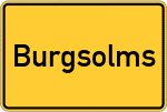 Place name sign Burgsolms