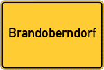 Place name sign Brandoberndorf