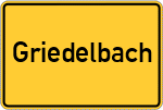 Place name sign Griedelbach