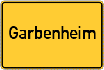 Place name sign Garbenheim
