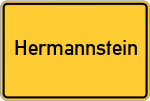 Place name sign Hermannstein