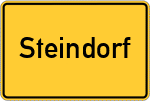 Place name sign Steindorf, Kreis Wetzlar