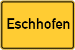 Place name sign Eschhofen