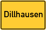 Place name sign Dillhausen