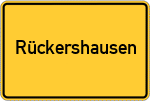 Place name sign Rückershausen, Oberlahnkreis