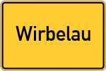 Place name sign Wirbelau