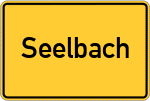 Place name sign Seelbach, Oberlahnkreis