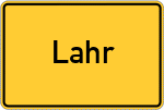 Place name sign Lahr, Kreis Limburg an der Lahn
