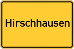 Place name sign Hirschhausen, Oberlahnkreis