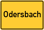 Place name sign Odersbach