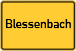 Place name sign Blessenbach