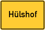 Place name sign Hülshof