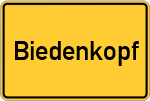 Place name sign Biedenkopf