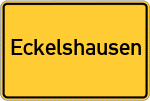 Place name sign Eckelshausen, Hessen