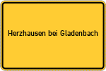 Place name sign Herzhausen bei Gladenbach