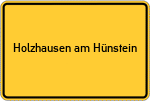 Place name sign Holzhausen am Hünstein