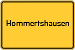 Place name sign Hommertshausen