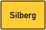 Place name sign Silberg, Kreis Biedenkopf