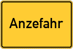 Place name sign Anzefahr