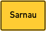 Place name sign Sarnau
