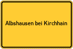 Place name sign Albshausen bei Kirchhain, Hessen