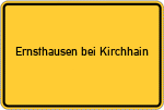 Place name sign Ernsthausen bei Kirchhain, Hessen
