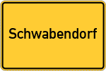 Place name sign Schwabendorf, Hessen