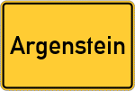 Place name sign Argenstein