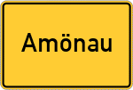 Place name sign Amönau