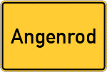 Place name sign Angenrod