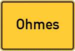 Place name sign Ohmes
