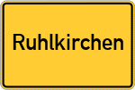 Place name sign Ruhlkirchen